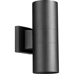 Cylinder - 2 Light Outdoor Wall Lantern in Quorum Home Collection style - 4.25 inches wide by 11.5 inches high - 471568