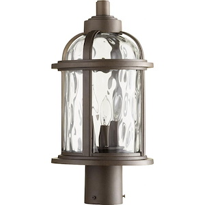 Winston - 3 Light Outdoor Post Lantern in Quorum Home Collection style - 8.75 inches wide by 17 inches high - 906843