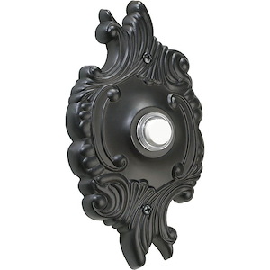 Accessory - Opulent Round Door Chime Button In Traditional Style-5.25 Inches Tall and 3 Inches Wide