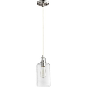 1 Light Pendant in Transitional style - 5 inches wide by 11.5 inches high