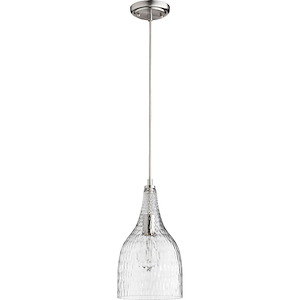 1 Light Pendant in Transitional style - 7.5 inches wide by 13.5 inches high