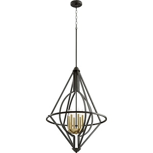 6 Light Pendant in Soft Contemporary style - 23.5 inches wide by 34.25 inches high