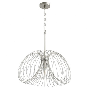 Loopy Loop - 1 Light Pendant in Contemporary style - 23.5 inches wide by 14 inches high
