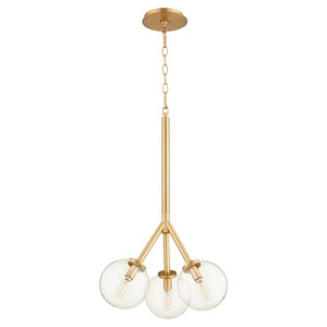 Rovi - 3 Light Pendant In Mid-Century Modern Style-12.5 Inches Tall and 16.5 Inches Wide