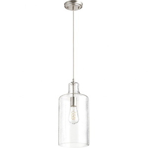 1 Light Pendant in Transitional style - 7 inches wide by 16 inches high