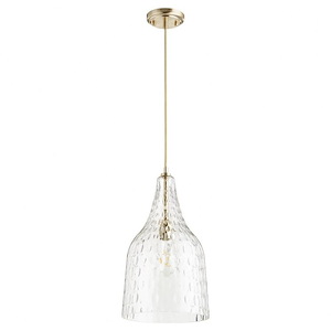 1 Light Pendant in Transitional style - 10 inches wide by 17.5 inches high
