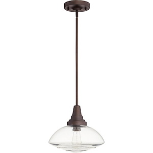 Lenticular - 1 Light Pendant in Transitional style - 13 inches wide by 14.13 inches high
