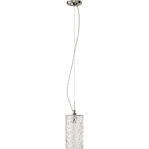 1 Light Pendant in Transitional style - 5.25 inches wide by 14 inches high