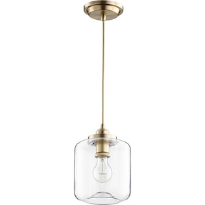 1 Light Pendant in Transitional style - 6.75 inches wide by 9.5 inches high