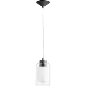 1 Light Pendant in Quorum Home Collection style - 5 inches wide by 9.25 inches high