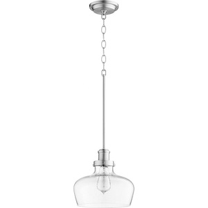 1 Light Pendant in Transitional style - 9.75 inches wide by 10.63 inches high