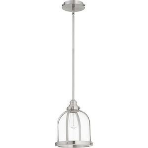 Banded Dome - 1 Light Pendant in Transitional style - 9.5 inches wide by 11 inches high - 906550