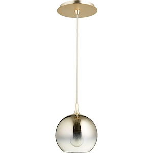 1 Light Pendant in Transitional style - 6 inches wide by 9.25 inches high