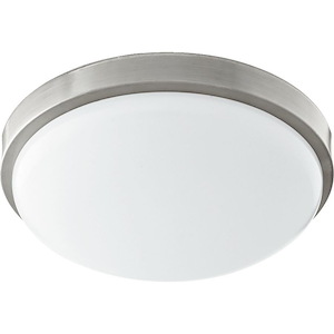 15W 1 LED Round Flush Mount in Quorum Home Collection style - 11.5 inches wide by 3.25 inches high