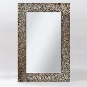 Amber Mosaic - 24 Inch Small Rectangular Framed Mirror