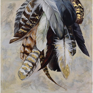 Feathertail - 45 Inch Large Square Decorative Wall Art