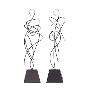 Arabesque&#194;&#160; - Sculpture (Set of 2)-19 Inches Tall and 4 Inches Wide