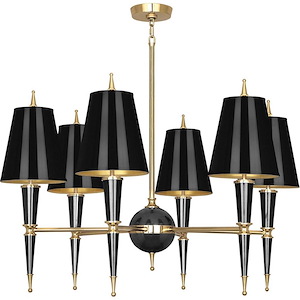 Jonathan Adler Versailles 6-Light Chandelier 36.625 Inches Wide and 22.5 Inches Tall