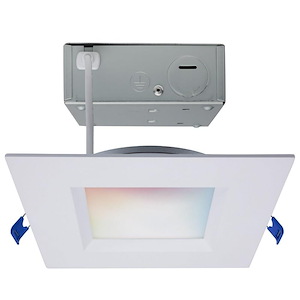 Starfish - 12W LED Square Low Profile Regress Baffle Downlight In Utilitarian Style-1.25 Inches Tall and 7.13 Inches Wide - 1314378