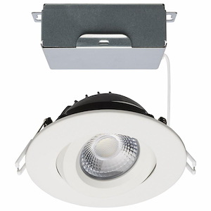 12W CCT Selectable LED Round Gimbaled Direct Wire Downlight with Remote Driver - 1317795