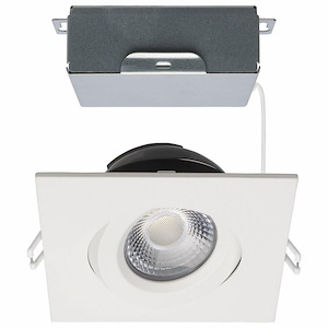 12W CCT Selectable LED Square Gimbaled Direct Wire Downlight with Remote Driver - 1317796