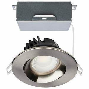 12W CCT Selectable LED Round Gimbaled Direct Wire Downlight with Remote Driver