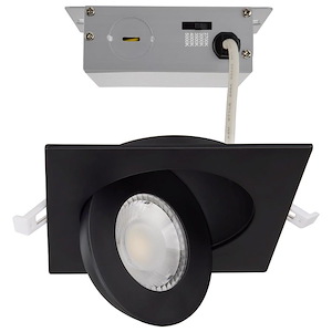 9W CCT Selectable LED Direct Wire Square Downlight-1.42 Inches Tall and 4.92 Inches Wide