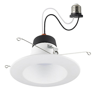 9W CCT-Selectable LED Deep Baffle Recessed Downlight-4.29 Inches Tall and 7.2 Inches Wide