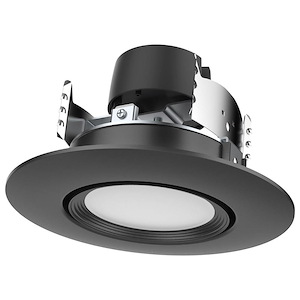 7.5W CCT Selectable LED Direct Wire Gimbaled Downlight Retrofit In Utilitarian Style-3.54 Inches Tall and 6.02 Inches Wide