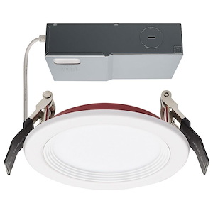 ColorQuick - 10W CCT Selectable LED 4 Inch Stepped Baffle Fire Rated Round Downlight-0.69 Inches Tall and 4.75 Inches Wide - 1310835