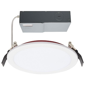 ColorQuick - 13W CCT Selectable LED 4 Inch Flat Lens Fire Rated Round Downlight-0.69 Inches Tall and 6.81 Inches Wide