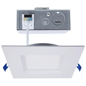 ColorQuick - 12W LED Square Smooth Baffle Downlight-1.34 Inch Tall and 7.16 Inch Wide - 1378152