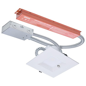 ColorQuick - 20.5W LED Field Selectable 6 Inch Square Downlight with Emergency Driver-3.43 Inch Tall and 7.4 Inch Wide - 1393630