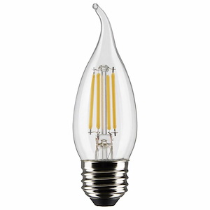 4W LED CA10 Medium Base Replacement Lamp (Pack of 2) In Traditional Style-4.33 Inches Length and 1.38 Inches Wide