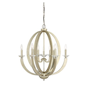 9 Light Chandelier-Transitional Style with Glam and Bohemian Inspirations-31.5 inches tall by 27 inches wide