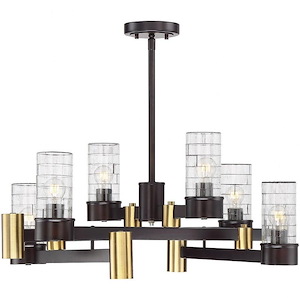45W 10 LED Chandelier-Contemporary Style with Transitional and Bohemian Inspirations-10.25 inches tall by 28 inches wide