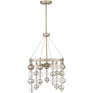 3 Light Chandelier-Glam Style with Mid-Century Modern and Bohemian Inspirations-26 inches tall by 18 inches wide