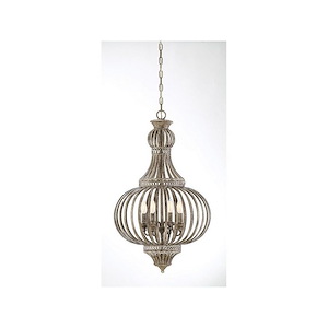 4 Light Chandelier-Shabby Chic Style with Farmhouse and Traditional Inspirations-32 inches tall by 19 inches wide