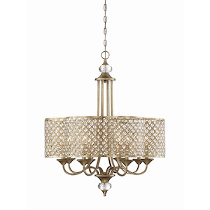 8 Light Chandelier-Glam Style with Transitional and Bohemian Inspirations-32.5 inches tall by 28 inches wide