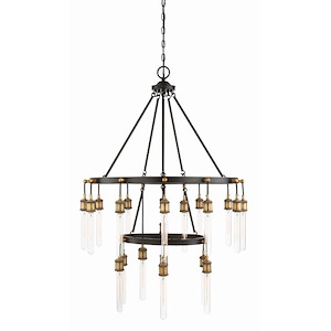 21 Light Chandelier-Industrial Style with Vintage and Eclectic Inspirations-40 inches tall by 33.25 inches wide