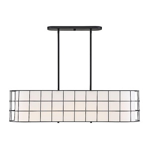 5 Light Linear Chandelier-Contemporary Style with Industrial and Transitional Inspirations-10.25 inches tall by 13.5 inches wide
