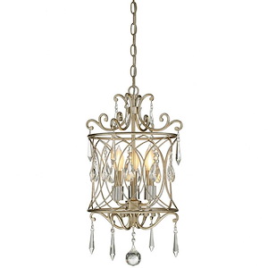 3 Light Mini Chandelier-Traditional Style with Shabby Chic and Bohemian Inspirations-22.5 inches tall by 13.38 inches wide
