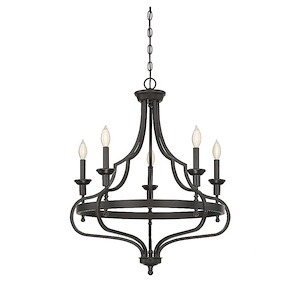 5 Light Chandelier-Traditional Style with Transitional and Farmhouse Inspirations-30.5 inches tall by 26 inches wide - 600181