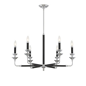 6 Light Chandelier-Traditional Style with Transitional and Eclectic Inspirations-20 inches tall by 32 inches wide