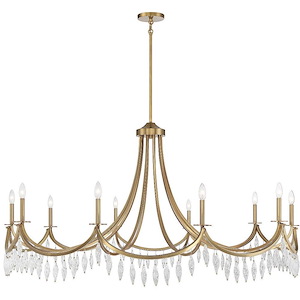 Kameron - 10 Light Chandelier In Glam Style-32 Inches Tall and 60 Inches Wide