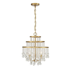 Luna - 3 Light Mini Chandelier In Glam Style-19 Inches Tall And 16 Inches Wide