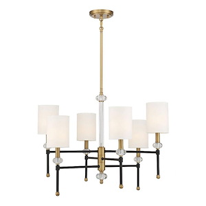 Tivoli - 6 Light Chandelier In Transitional Style-20 Inches Tall And 28 Inches Wide - 1217460