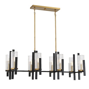 Midland - 8 Light Linear Chandelier In Transitional Style-14 Inches Tall And 16 Inches Wide - 1217357