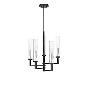 5 Light Chandelier-Modern Style with Contemporary and Scandinavian Inspirations-21.37 inches tall by 16.6 inches wide