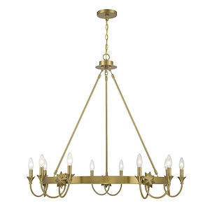 Sullivan - 10 Light Chandelier In Vintage Style-35.5 Inches Tall and 40 Inches Wide - 1279293